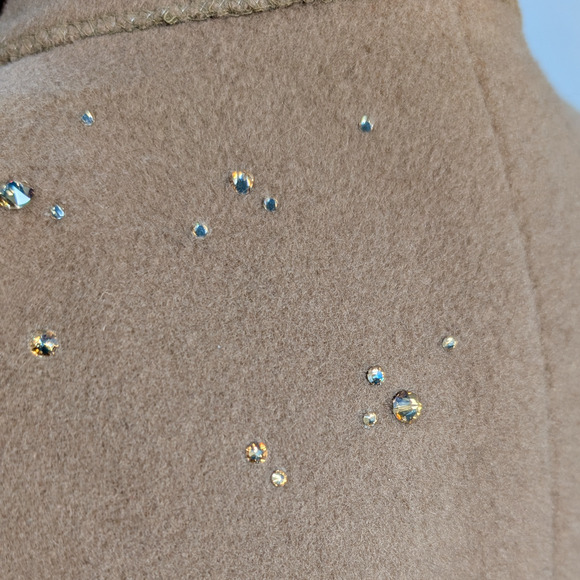 Tempo Europe London Fog 100% Wool Upcycled with 500 Austrian Crystals Coat - M/L - Picture 8 of 15